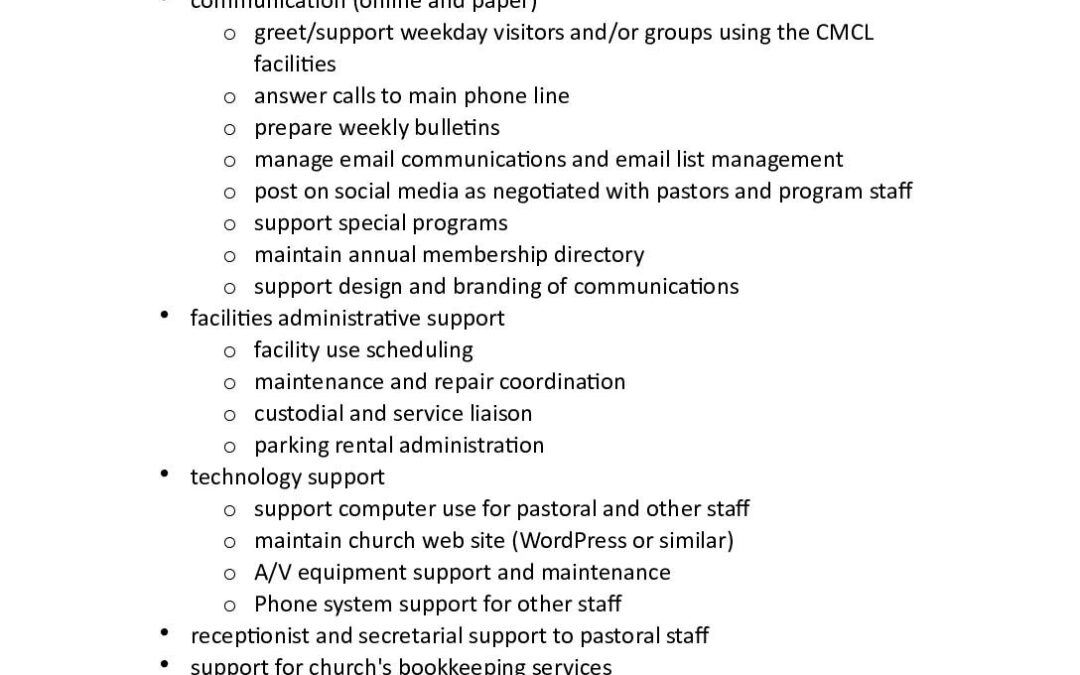 Job Description – CMCL Office Coordinator 2022, February 13 2023 (3)