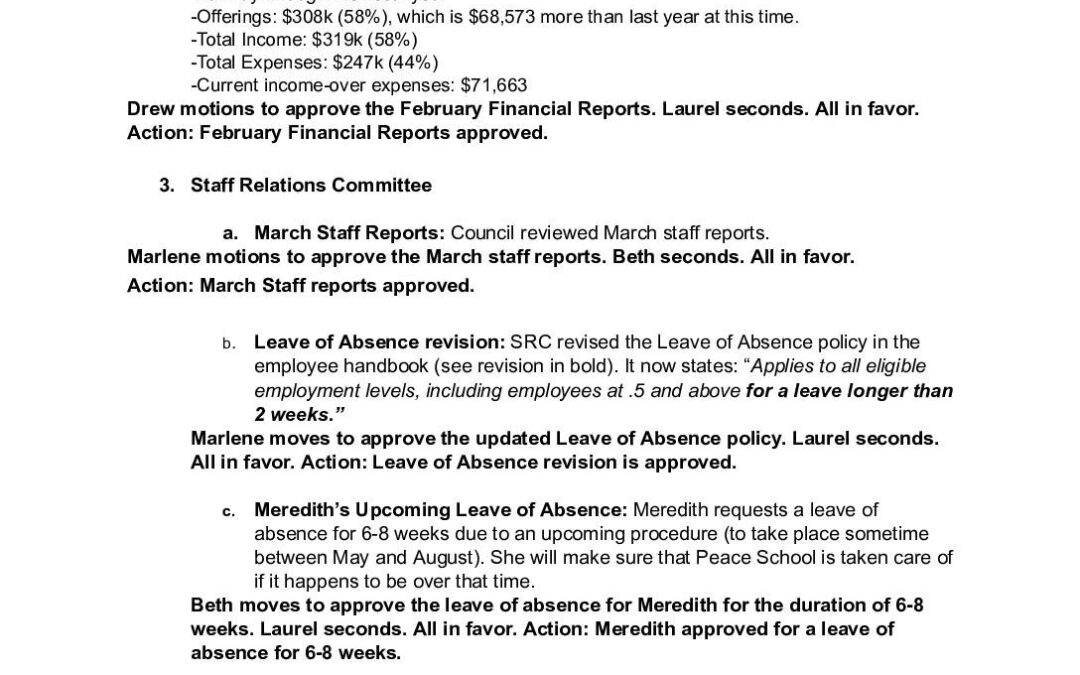 CMCL Council Meeting – March 17th 2025 @ 7_30 PM, Grant Street Building