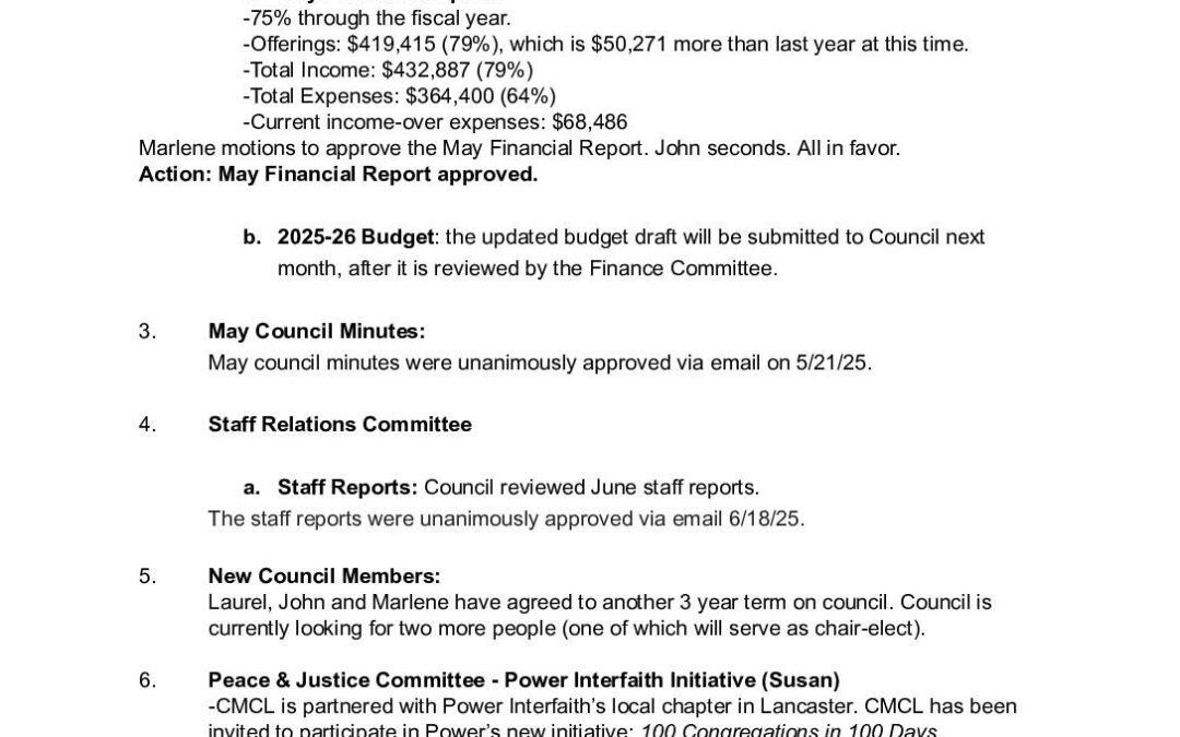 CMCL Council Meeting – June 16, 2025 – 7_30 PM Grant Street Building