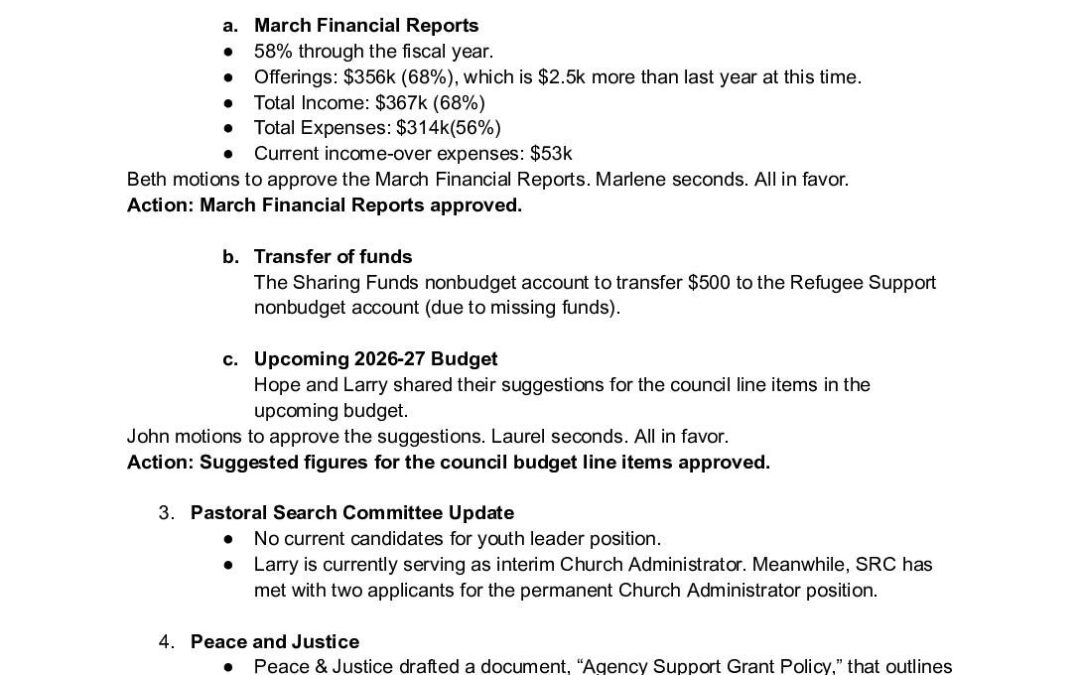 CMCL Council Meeting 7_00 PM Grant Street Building April 14, 2026