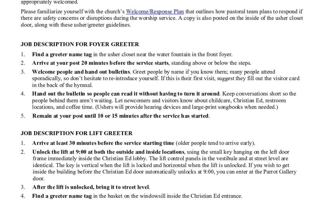 UsherGreeterGuidelines 2026 2
